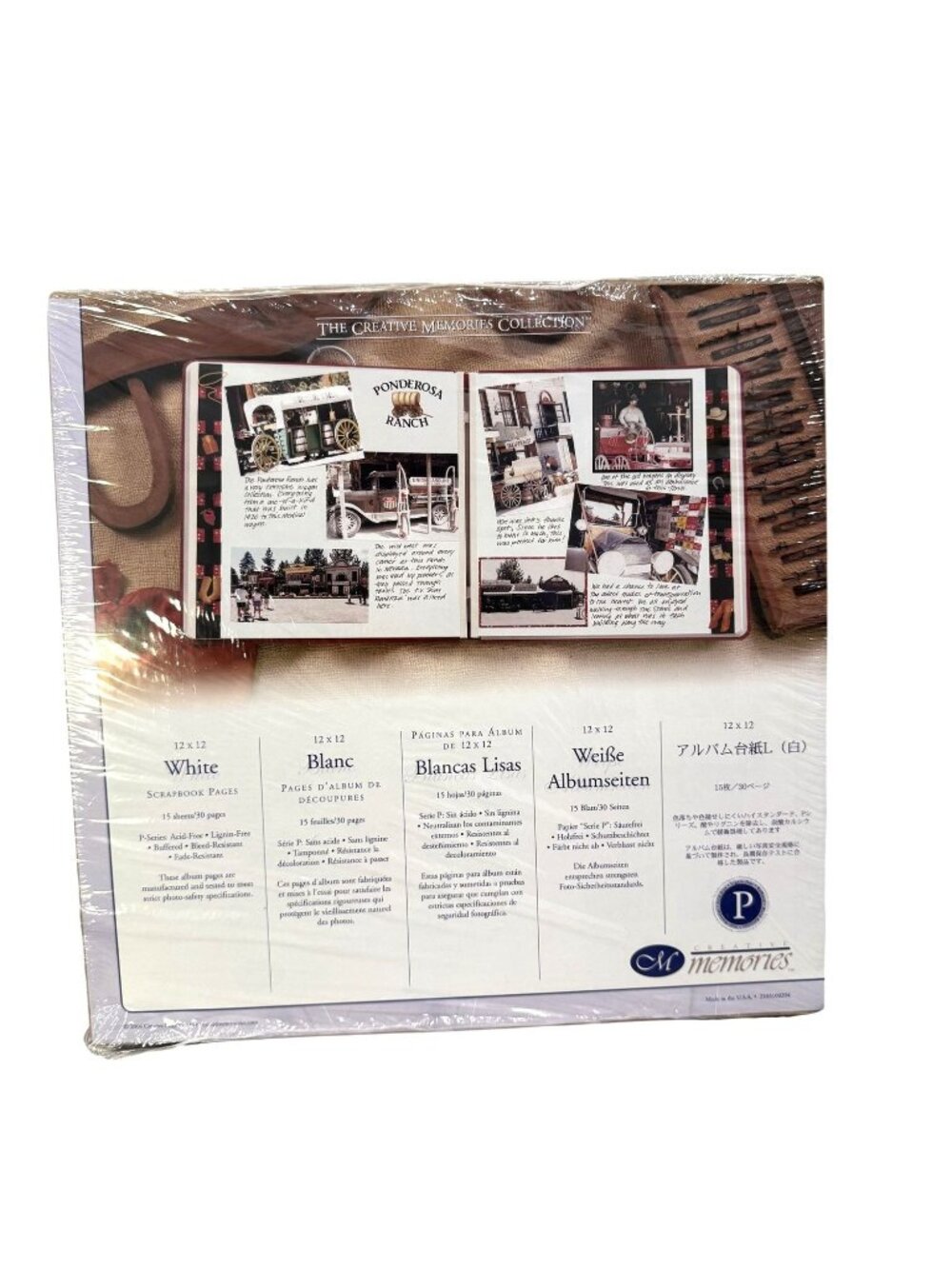Creative Memories 12x12 Page White Pages 12 Sheets 2004 Old Style Open Package
